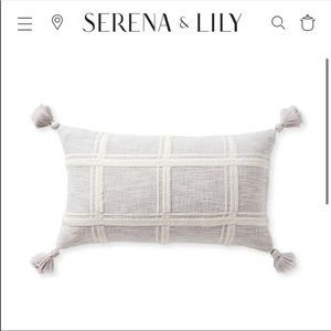 NWT!  Serena and Lily Ashby Pillow Cover in Fog